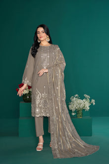  REGAL UNSTITCHED-3PC LUXURY MULTI-TEXTURE COTTON FESTIVE EDIT