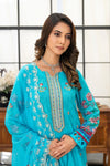 Rangzeb Luxury Chikankari Embroidered Printed Lawn -3pc Unstitched