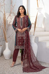 ROYAL JASMINE 3pc-Unsticthed Cotton Embroidered Suit