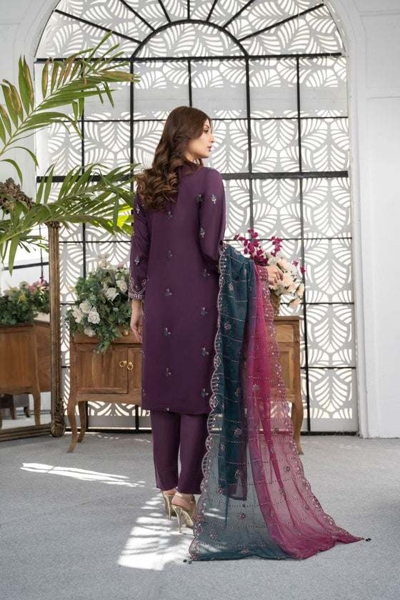 RIWAYAT-Unstitched-3Pc Cotton Embroidered Suit