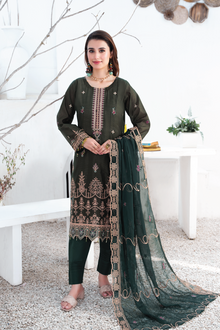  Silsila-E-Husn-Unstitched-3Pc Embroidered Cotton Suit