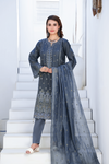 Silsila-E-Husn-Unstitched-3Pc Embroidered Cotton Suit