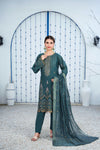 Silsila-E-Husn-Unstitched-3Pc Embroidered Cotton Suit