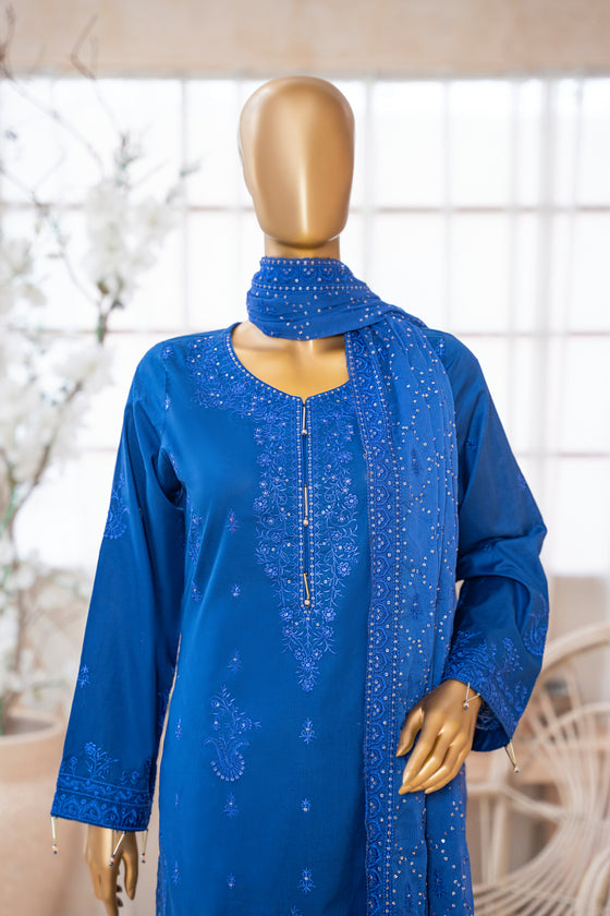 UMEED-Unstitched-3Pc Cotton Embroidered Suit