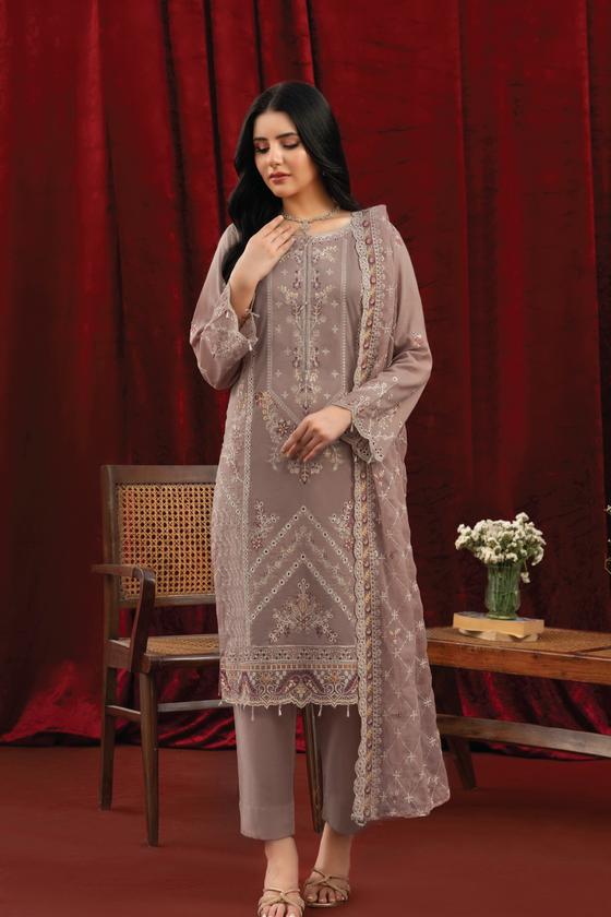 KHAAS EXCLUSIVE UNSTITCHED-3PC LUXURY FINE SWISS FESTIVE EDIT