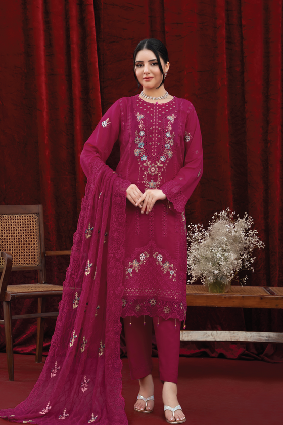 KHAAS EXCLUSIVE UNSTITCHED-3PC LUXURY FINE SWISS FESTIVE EDIT