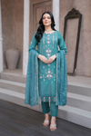 KAHANI - 3PC UNSTITCHED JACQUARD EMBROIDERED SUITS