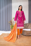 Zeenat -Unstitched-3Pc Embroidered Cotton Suit