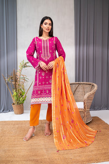  Zeenat -Unstitched-3Pc Embroidered Cotton Suit