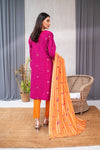 Zeenat -Unstitched-3Pc Embroidered Cotton Suit