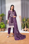 Zeenat -Unstitched-3Pc Embroidered Cotton Suit