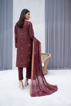 Zeenat -Unstitched-3Pc Embroidered Cotton Suit