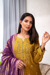 Zeenat -Unstitched-3Pc Embroidered Cotton Suit