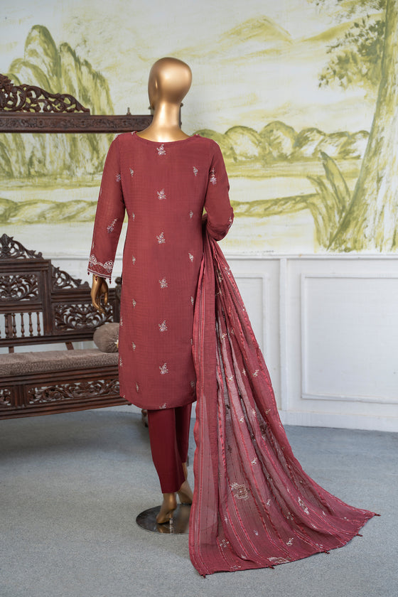 Zarin -Unstitched-3Pc Embroidered Cotton Suit