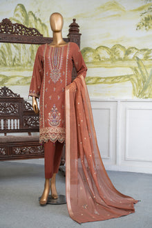  Zarin -Unstitched-3Pc Embroidered Cotton Suit