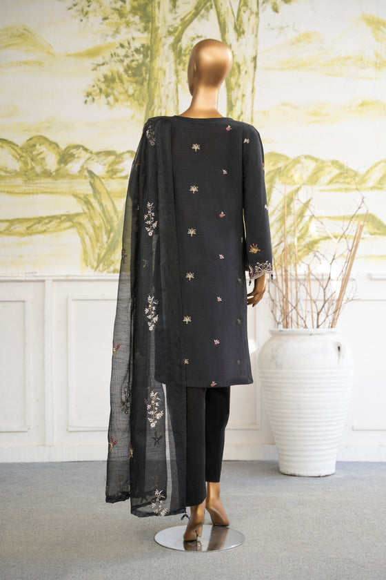 Zarin -Unstitched-3Pc Embroidered Cotton Suit