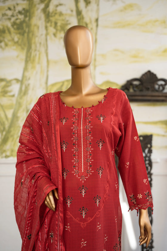 Zarin -Unstitched-3Pc Embroidered Cotton Suit