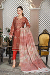 TAMANNA - Unstitched 3Pc Embroidered Cotton Suit