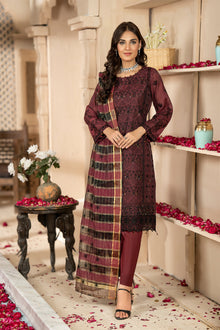  HUSN E KAMAL FESTIVE EDIT . Unstitched-3Pc Embroidered Cotton Suit