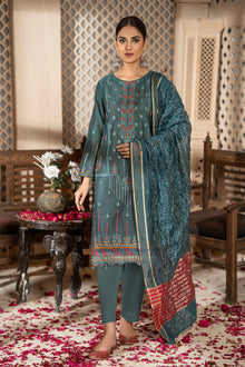  HUSN E KAMAL FESTIVE EDIT . Unstitched-3Pc Embroidered Cotton Suit