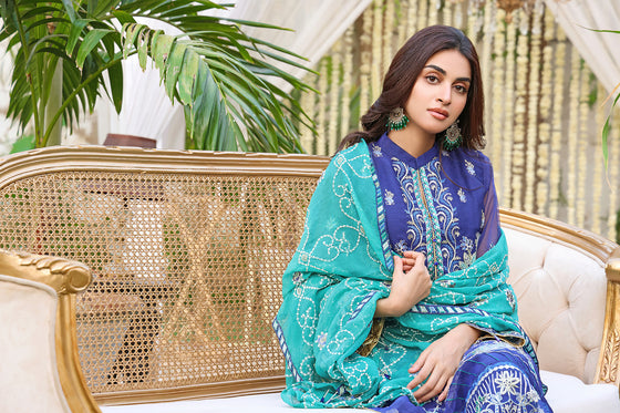 Unstitched - 3Pc Luxury Embroidered Organza Suit